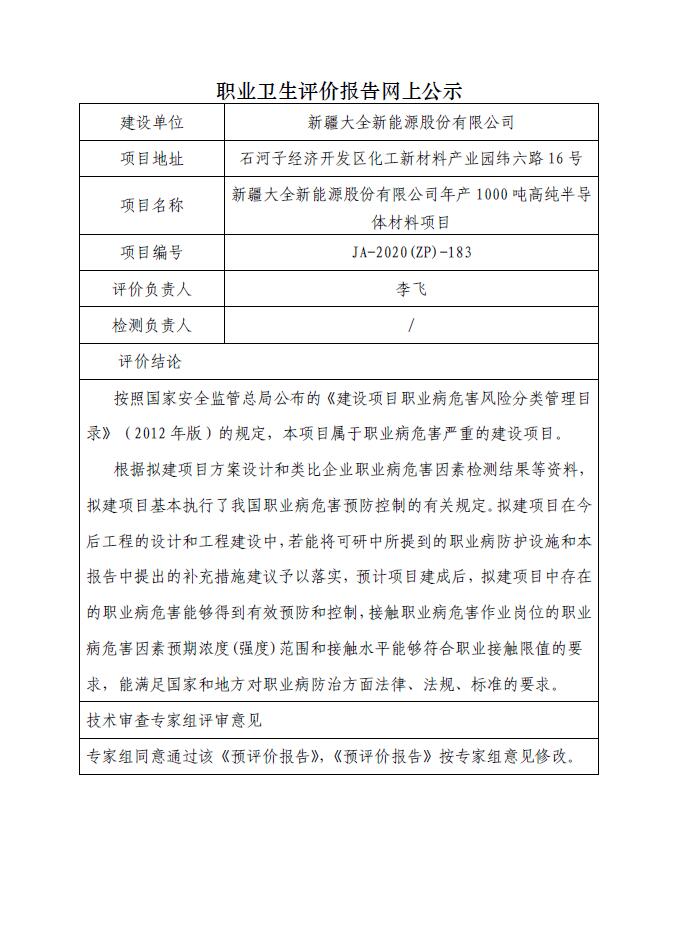 JA-2020(ZP)-183新疆大全新能源股份有限公司年產(chǎn)1000噸高純半導(dǎo)體材料項目職業(yè)病危害預(yù)評價.jpg