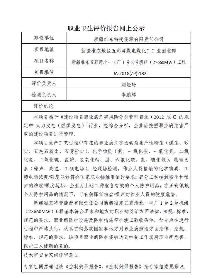 JA-2018(ZP)-182新疆準東五彩灣北一電廠1號2號機組（2×660MW）工程職業(yè)病危害控制效果評價.jpg